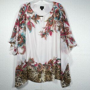 JM Collection Womens Silky and lined Tunic Plus Size 3X